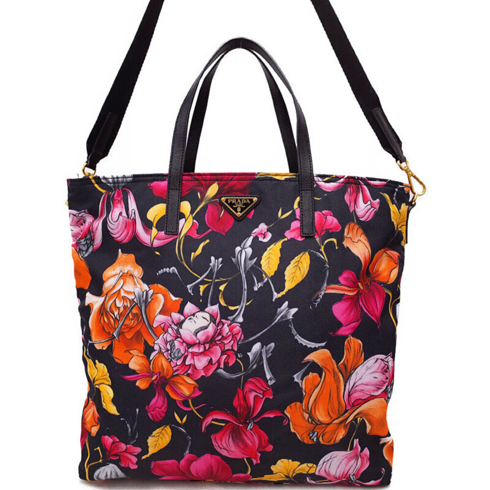 Prada Floral Flower Tote Bag